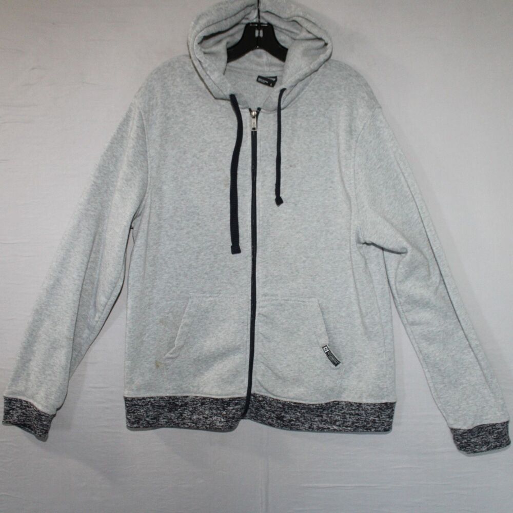 South Pole Hoodie Size Large Gray Full Zip Grunge Y2K Hip Hop Casual